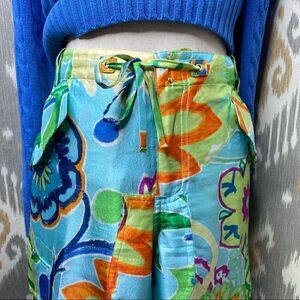 Ralph Lauren Cruise Multi Floral Silk Cargo Pants